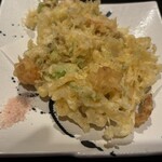 小料理 椿 - かき揚げは揚げたてさくさく♬