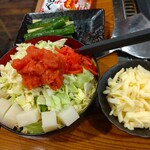 鉄板焼 もんじゃ焼 えにし - 明太餅チーズもんじゃ