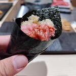 銀座のみこ寿司 - とろ手巻き