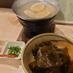 蕎麦の実 - 生ワカメしゃぶしゃぶ