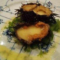 あざみ野うかい亭 - 鉄板の上で温めたウニ