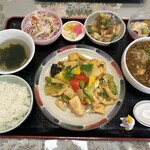 中国料理 頤和園 - えび、魚、セロリの炒め