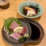 吾愛人 中央駅東口店 - 吾愛人会席　　刺身3種盛合せ　　酢の物