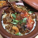 ケララキッチン - トッピングされた有頭エビの旨みがゴイスー！