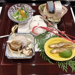 馬車道 大かわ - 八寸　おかめさんの中にはナマコが入っていました♪