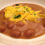 トルッキオ - うずら豆とパスタのスープ