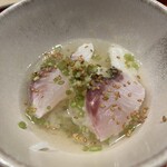 道後 海舟 - 食事：鯛飯（鯛茶漬け）