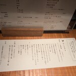 永来権 - おしながき