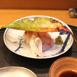 旬席 鈴江 - お造り　（ぐじ と その白子）