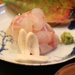 旬席 鈴江 - お造り　（ぐじ と その白子）