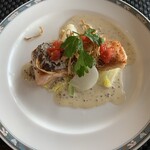 りんでんばーむ - ノルウェー産キングサーモン厚切りソテー　マスタードクリームソース　2,200円