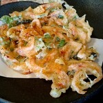 蕎麦処つゆ下梅の花 - 桜えびかきあげ