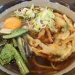 榑木川 - かき揚げ山菜玉子そば