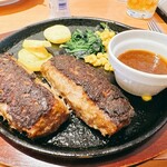 デニーズ - 料理写真:BEEFハンバーグステーキ(200g)