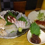 匠の - 刺身盛り　沖漬け　前沢牛