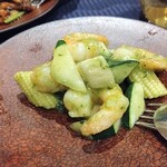 赤坂 四川飯店 - エビの葱山椒炒め