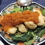 赤坂 四川飯店 - 白身魚の揚げ物おろし麻辣ソース
