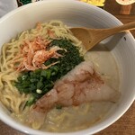 ビアバー マーブル - 自家製、海老白味噌豆乳ラーメン