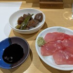 山の仙人 淳  - マグロのお刺身と煮しめ物