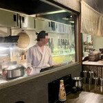 純・懐石焼鳥 串焼ちゃぼ蔵 - 店内③（焼き場）