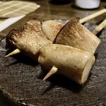 純・懐石焼鳥 串焼ちゃぼ蔵 - 「焼鳥コース（税込￥3,300）」【焼物】おまかせ串7本の《えりんぎ》