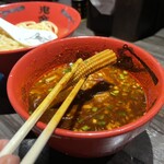 カラシビ味噌らー麺 鬼金棒 - カラシビ味噌つけ麺(大)530g¥1,080