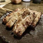 純・懐石焼鳥 串焼ちゃぼ蔵 - 「焼鳥コース（税込￥3,300）」【焼物】おまかせ串7本の《アスパラ(しお)》
