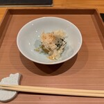 ごう - おひたし(春菊、数の子、ズワイガニ、まぐろぶし)