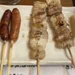 串かつ・どて焼き・肉料理 朝日 - 串焼き5種