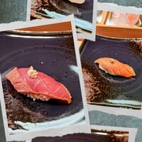 伊勢鮨 - 平目  鮪赤身漬け 鮪大トロ 桜鱒