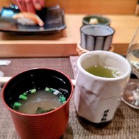 伊勢鮨 - ボタン海老頭のお吸い物  あがり