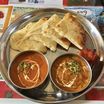 シワリラ - チーズナンランチのメインプレート♪
