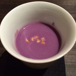 手打蕎麦 むとう - 紫芋のスープ