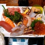 さいとう - 海鮮丼具の大盛りの別盛り刺身