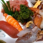 さいとう - 海鮮丼具の大盛りの別盛り刺身：どあっぷその１図 by ももち