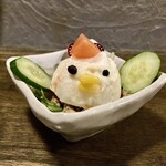 純・懐石焼鳥 串焼ちゃぼ蔵 - 「焼鳥コース（税込￥3,300）」【先付】ちゃぼ太郎の福笑い