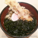 そば庄 - ちくわ天そば \380 + ワカメ \100 (2014.6.27まで\80)　