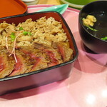 ビフテキ重・肉飯 ロマン亭 - ロマン亭錦重(単品)　1280円(税込)