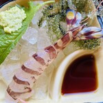 くるまえびキッチンTAMAYA - 海老の刺身