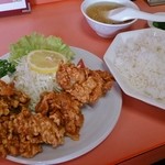 豊園 - からあげ定食750円