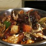 一文字カリー店 - エビとヤサイルーカリーのルーのドアップ