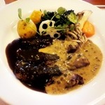 デニーズ - 熟成牛みすじ肉のきのこソース