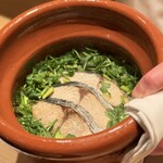 わたなべ - サワラとセリの土鍋ごはん