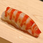 鮨 めい乃 - 茹で具合が絶妙な車海老