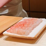 鮨 めい乃 - ツマミの牡丹海老