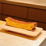 鮨 めい乃 - アマレットに漬けた金柑入りの玉子焼き