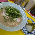 味心 - いつも通り　塩とんこつラーメン＆おにぎり