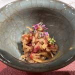 天ぷら もっこす - 店主様地元より直送された馬肉ユッケ