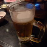 北海道しゃぶしゃぶ ポッケ - ビール　少し飲んじゃった　てへっ