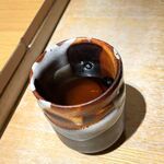 稲庭うどんとめし 金子半之助 - 暖かい福豆茶も美味しい(豆も浮いています！)